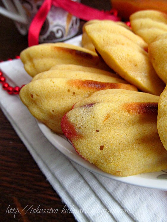 Тыквенные мадлен с клюквой