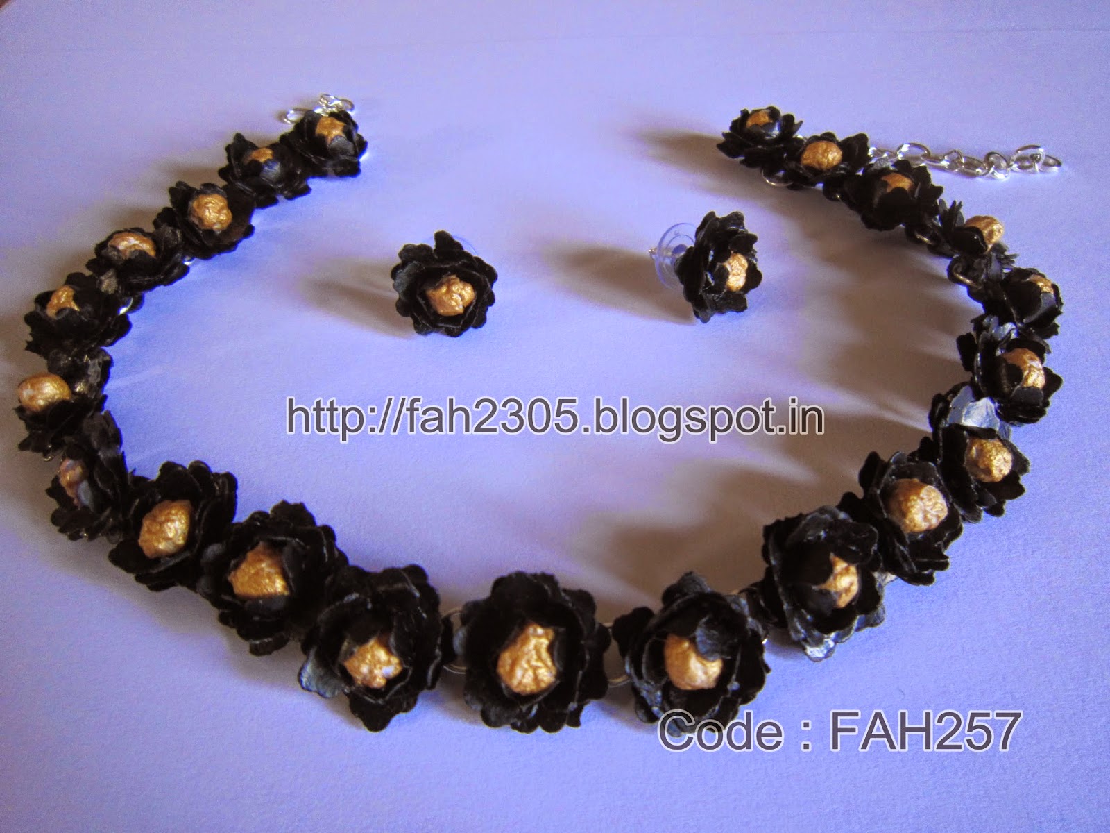 Fah Creations Paper Flower Punch Jewelry Set