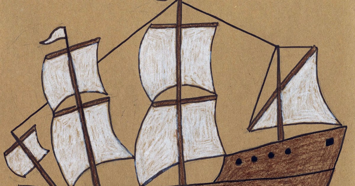 Mayflower Ship Tutorial | Art Projects for Kids