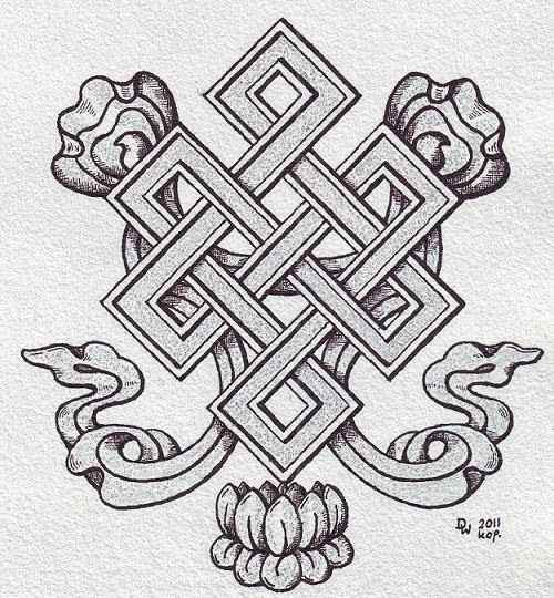 Um novo olhar Setas para o infinito Ashtamangala Oito Símbolos