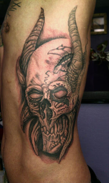 tattoosbychrisamlie demon skull