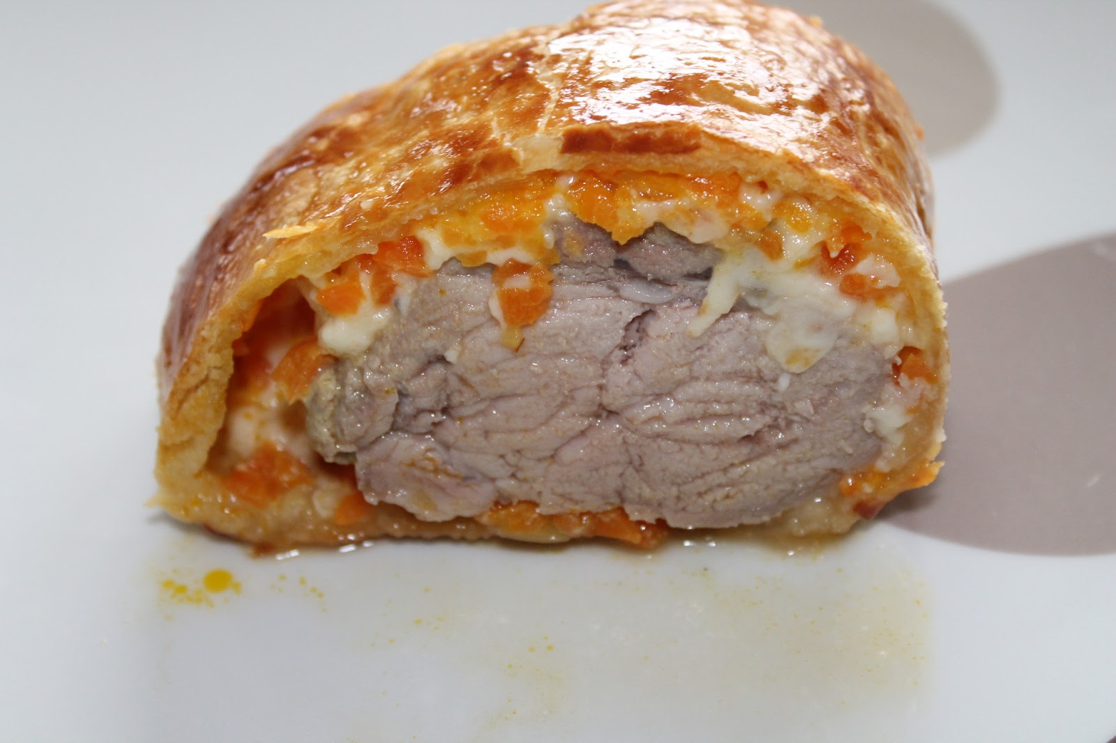 Filet mignon en croûte, carottes et raclette