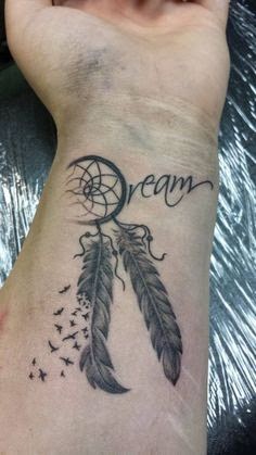 Dream and Feather Tattoo