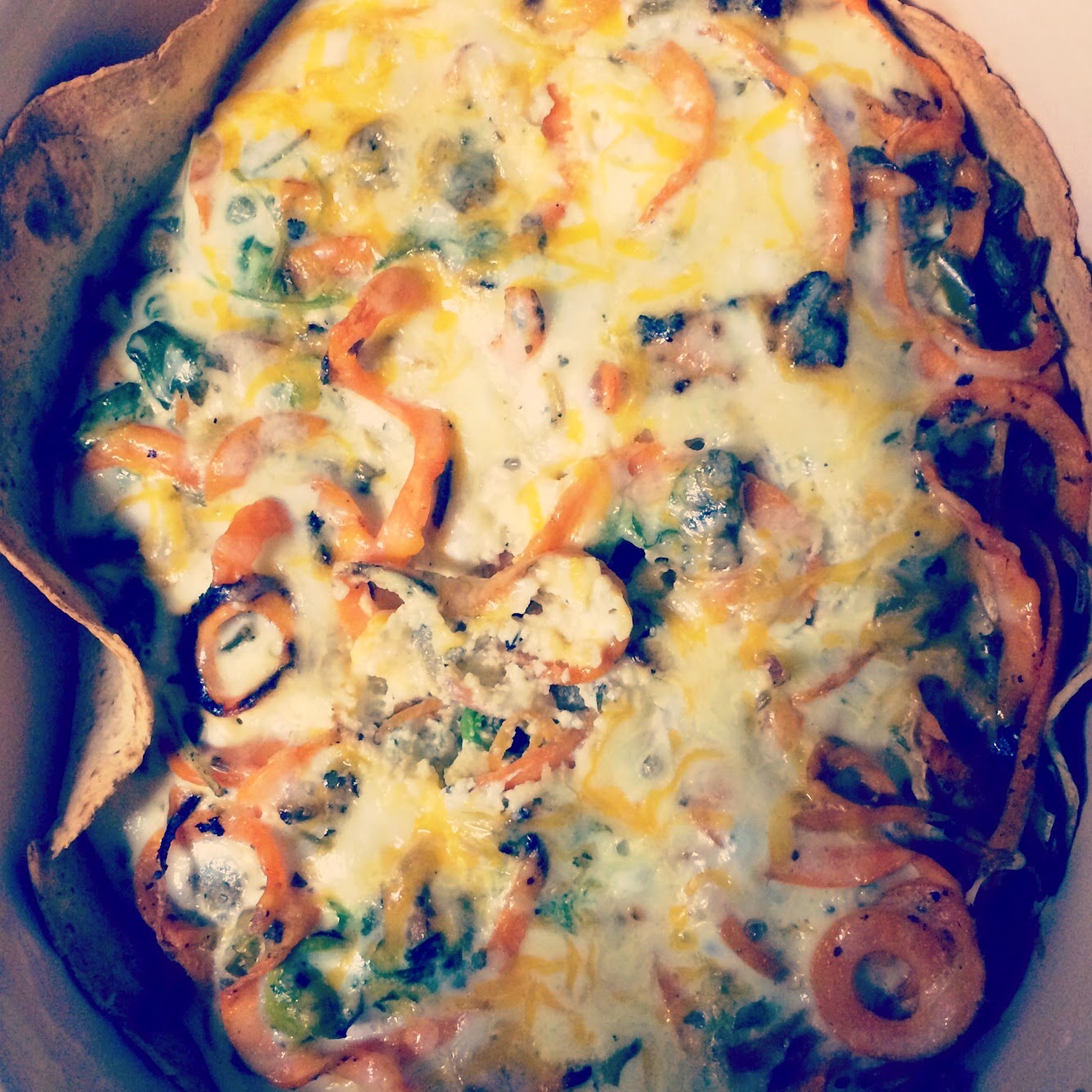 the claire with red hair singleserving tortilla quiche recipe