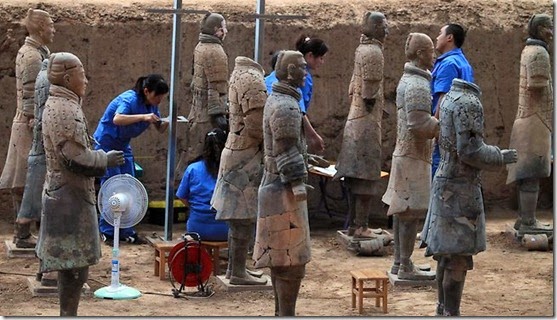 guerreiros terracota, arqueologia