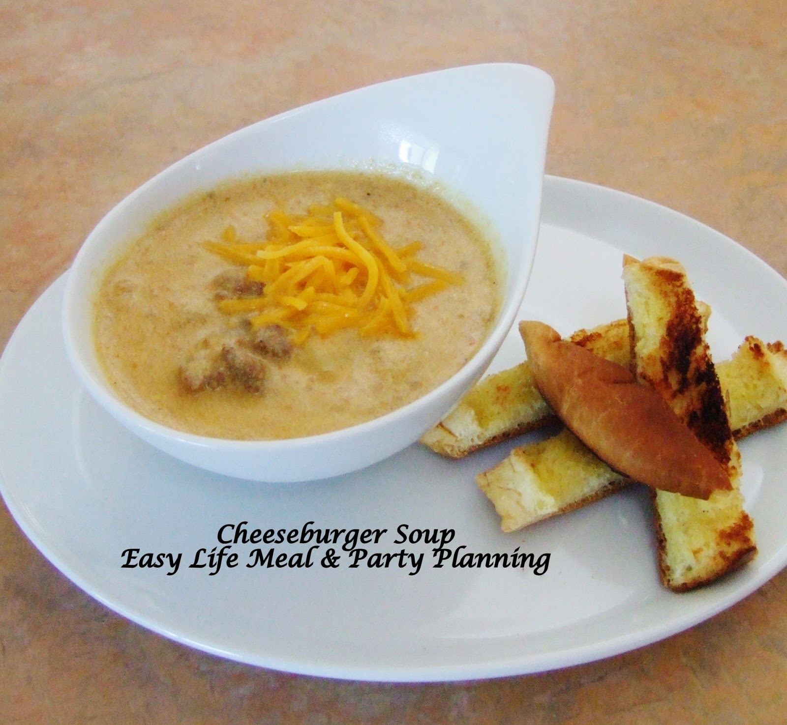 Cheeseburger Soup by Easy Life Meal & Party Planning 