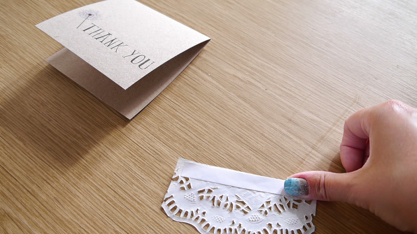 how to make a rustic thank you card