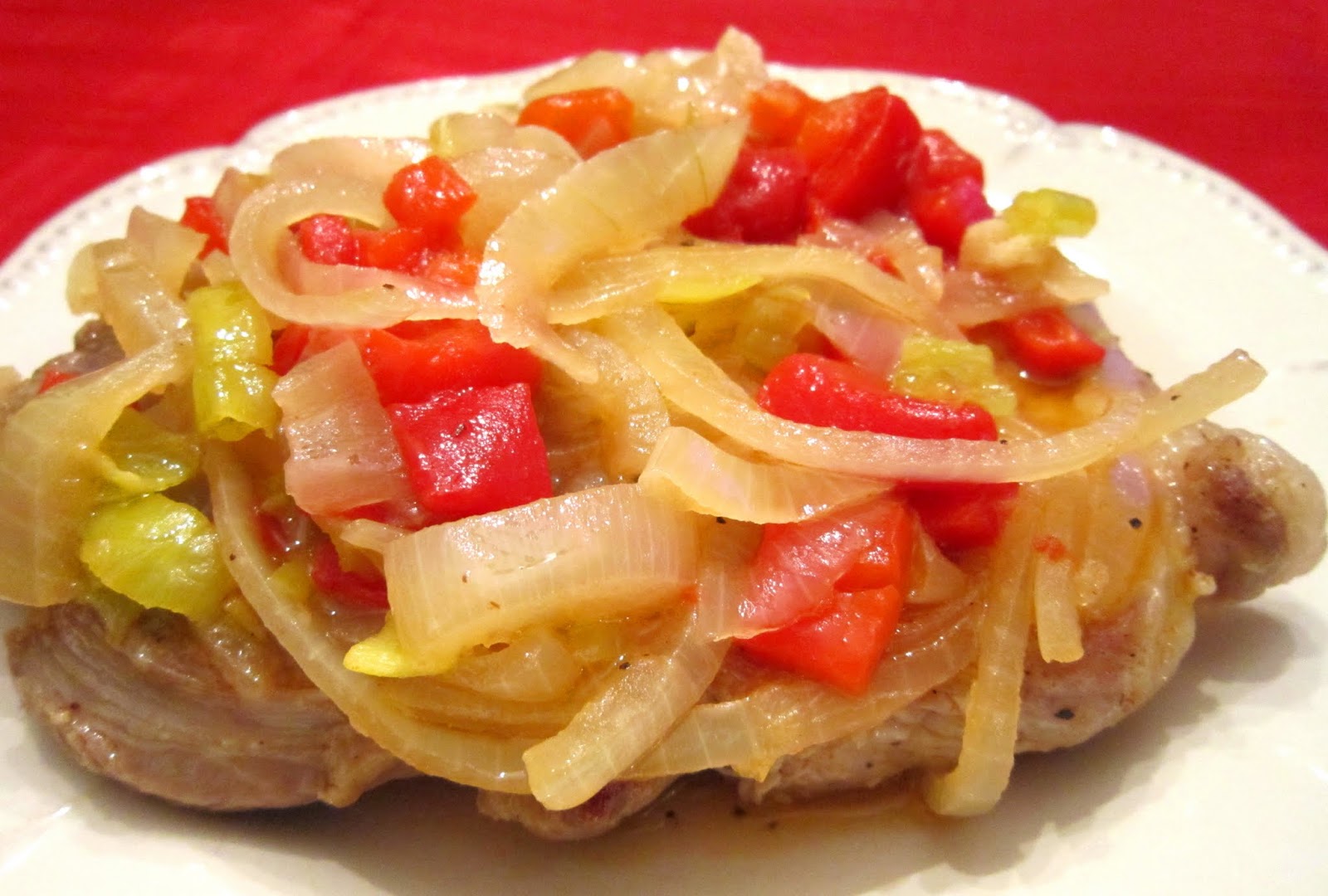 The Italian Next Door Pork Chops with Vinegared Peppers