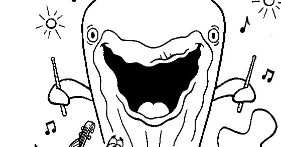 transmissionpress: Spongebob Band, Playing Rock Music Coloring Pages