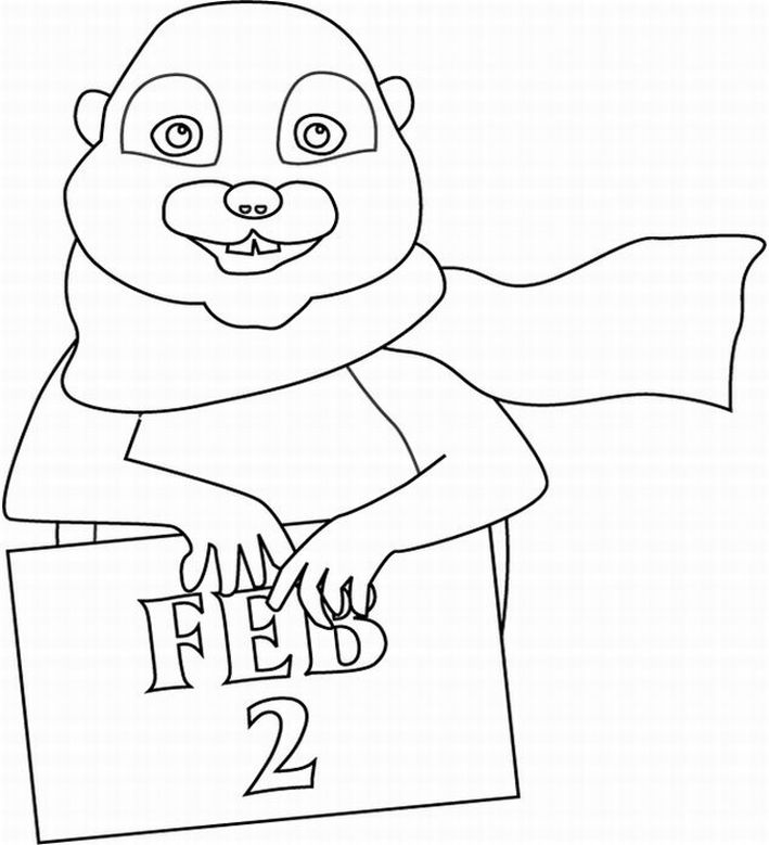 Groundhog Day Coloring Pages Learn To Coloring