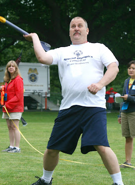 GMSO ATHLETE COMPETES IN THE TURBO JAVELIN.