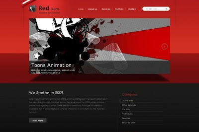 Red Ikons 3D Wordpress Theme