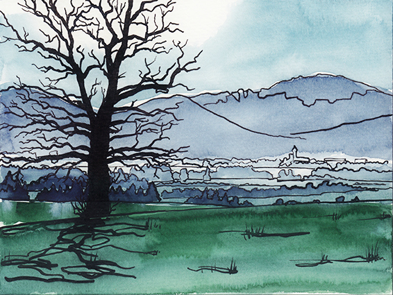 Rainer Schmitten Painting Drawing Printing Hausberge Winter