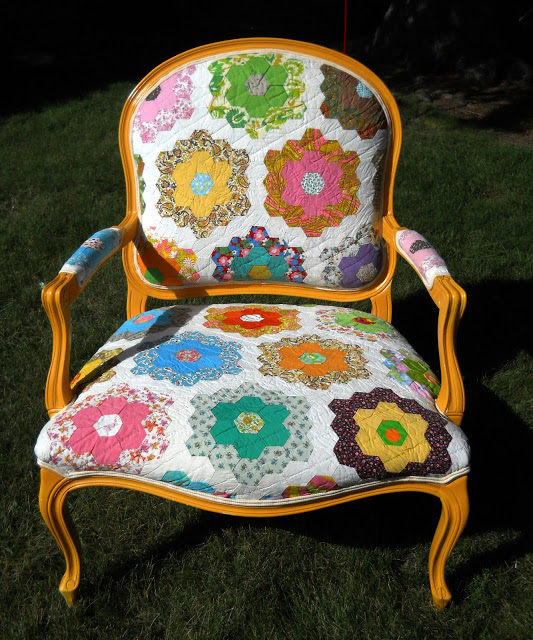 Selvage Blog Chairs on Quilts, Quilts on Chairs