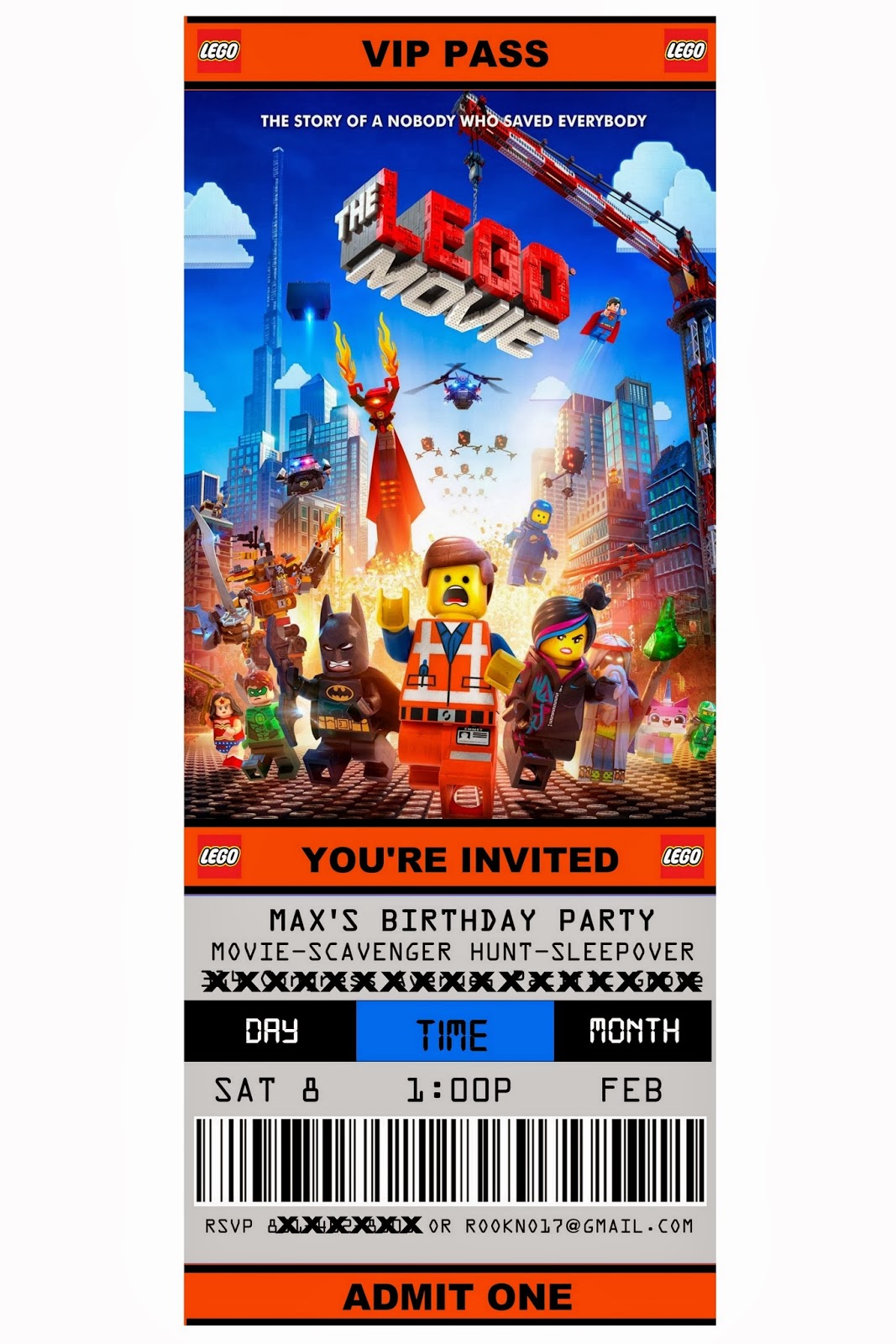 birthday movie invitations