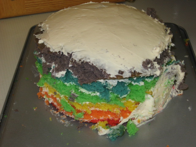 These are a few of my favorite things....: Rainbow Cake Fail