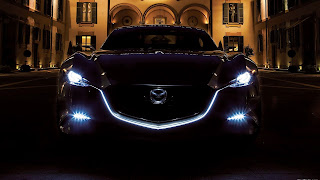 concept mazda car in night photo