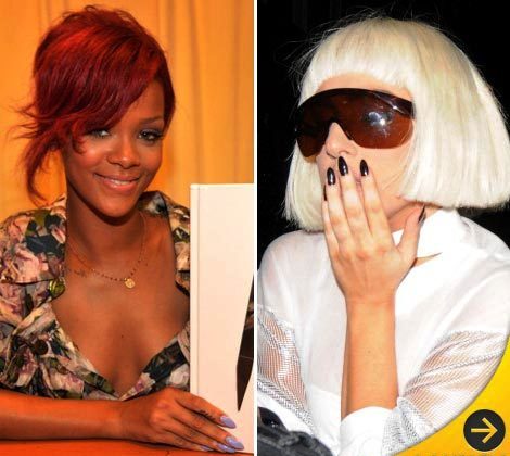 rihanna nails shape. giving that nail a totally