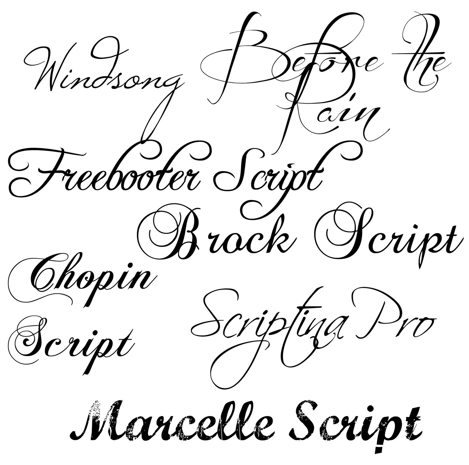 Free Calligraphy Fonts And Script Fonts Too