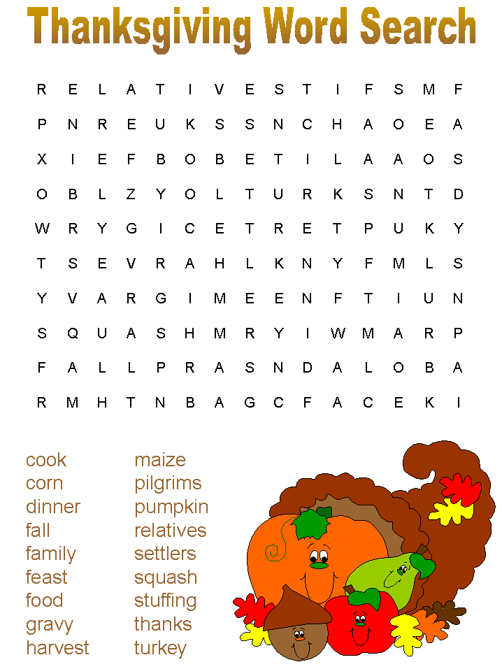 Thanksgiving word fun