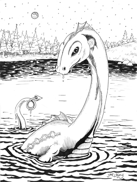 Jake LaGory- illustrator: Cryptozoology Coloring Book: The Loch Ness