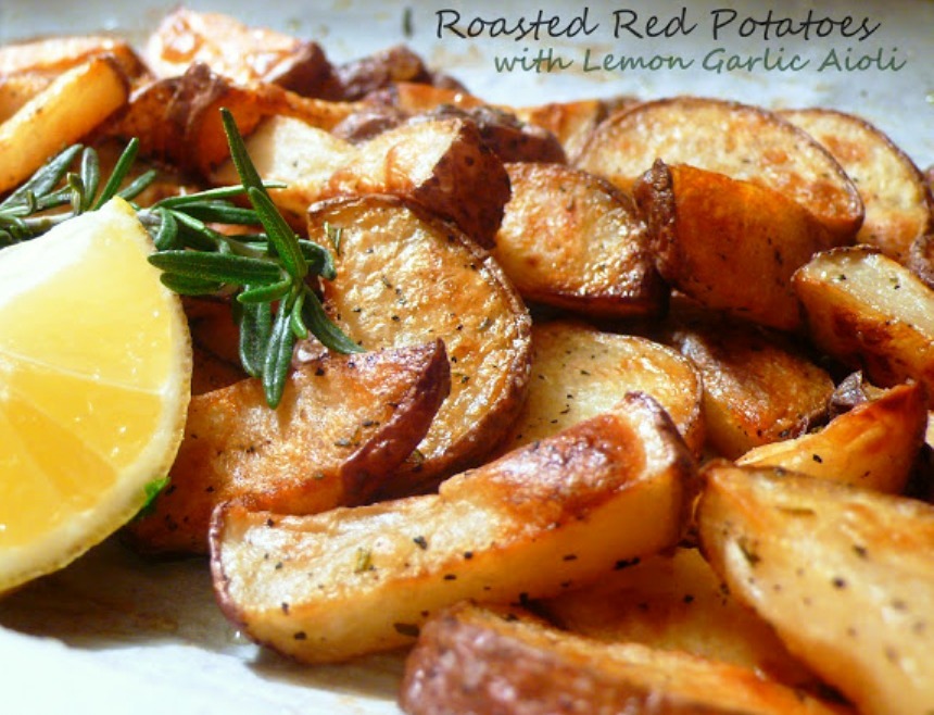 The Bestest Recipes Online Roasted Red Potatoes with Lemon Garlic Aioli