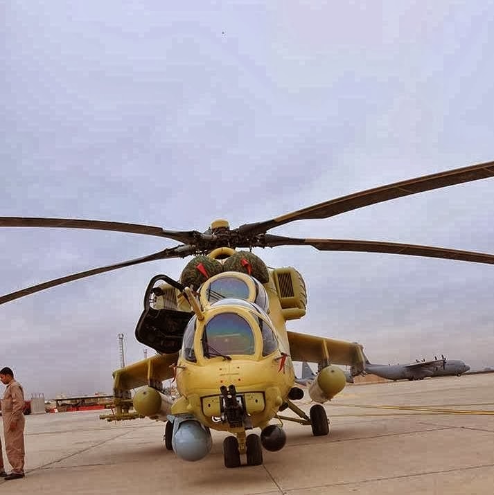 العراق يتسلم دفعة جديدة من طائرات “صياد الليل” الروسية   Iraqi+Mil+Mi-35M+Hind+Gunship+Helicopter+(1)