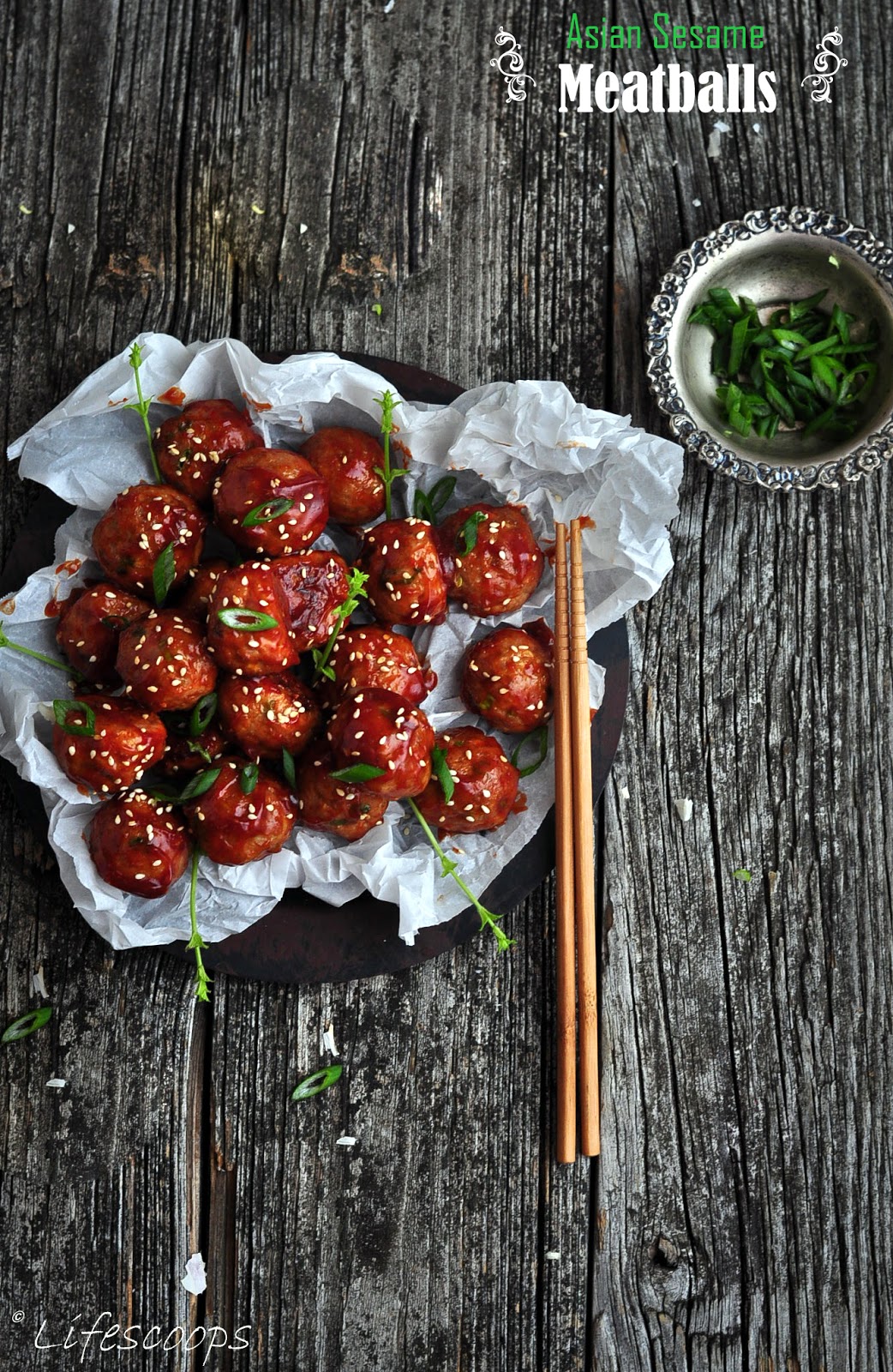 Life Scoops Saucy Asian Sesame Meatballs