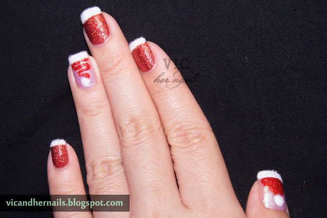 Vic and Her Nails: December N.A.I.L. - Theme 4: Festive French Manicure