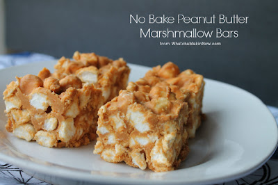 no bake peanut butter marshmallow bars
