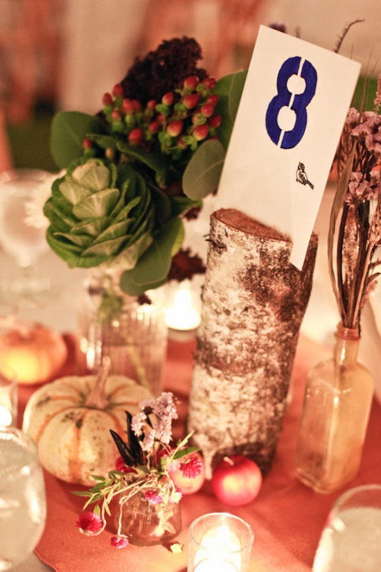 oh!myWedding: Centros de madera para las mesas