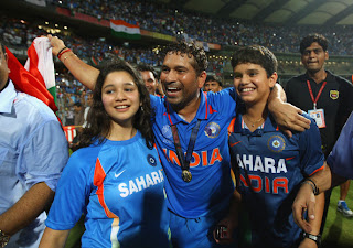 Arjun Sachin Sara Tendulkar family Photos Worldcup