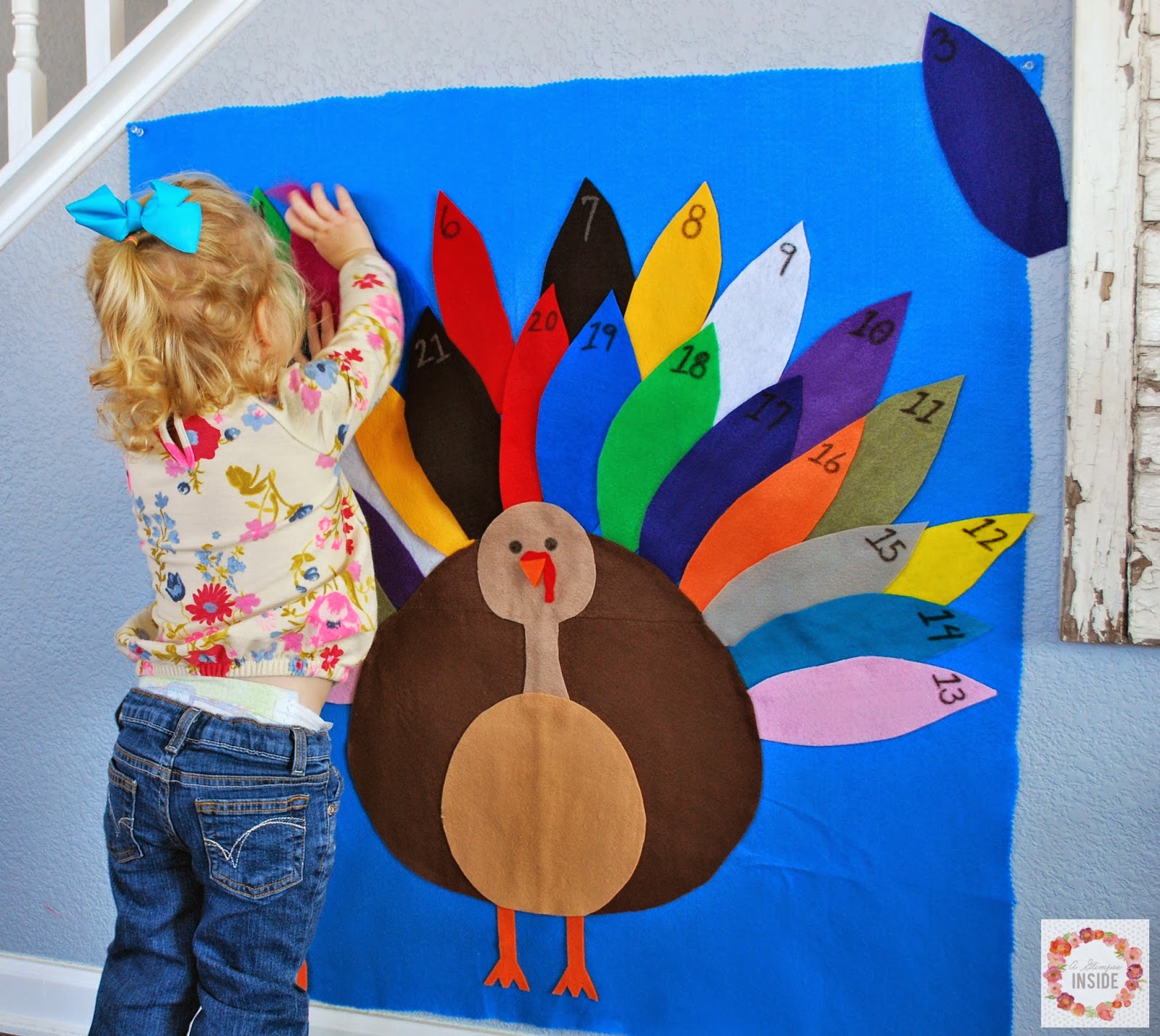 Felt Turkey Advent Calendar A Glimpse Inside