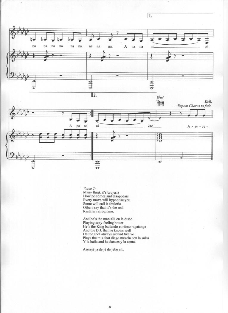 Las Ketchup Asereje (The Ketchup Song) Partituras de piano Sheet