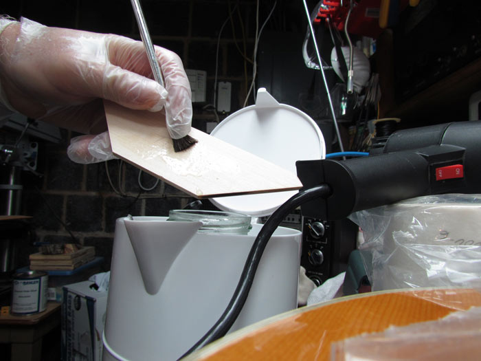 Gluing a New Bridge Plate on the Epiphone Acoustic Guitar Using Hide