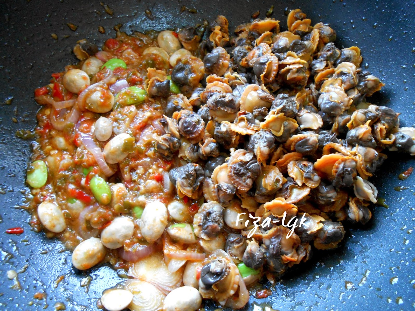 SAMBAL KERANG CILI PADI DENGAN PETAI Fiza's Cooking