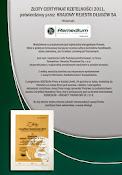 Złoty Certyfikat Rzetelności 2011 potwierdzony przez Krajowy Rejestr Długów