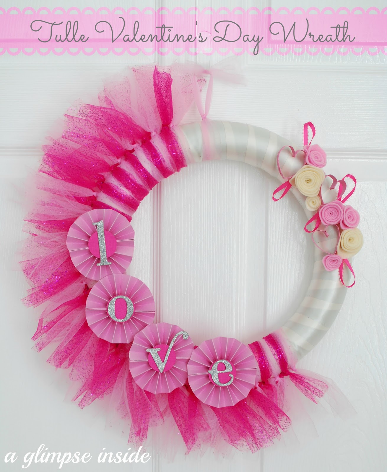 Sew Pretty Sew Free Valentines Day Tulle Wreath Tutorial
