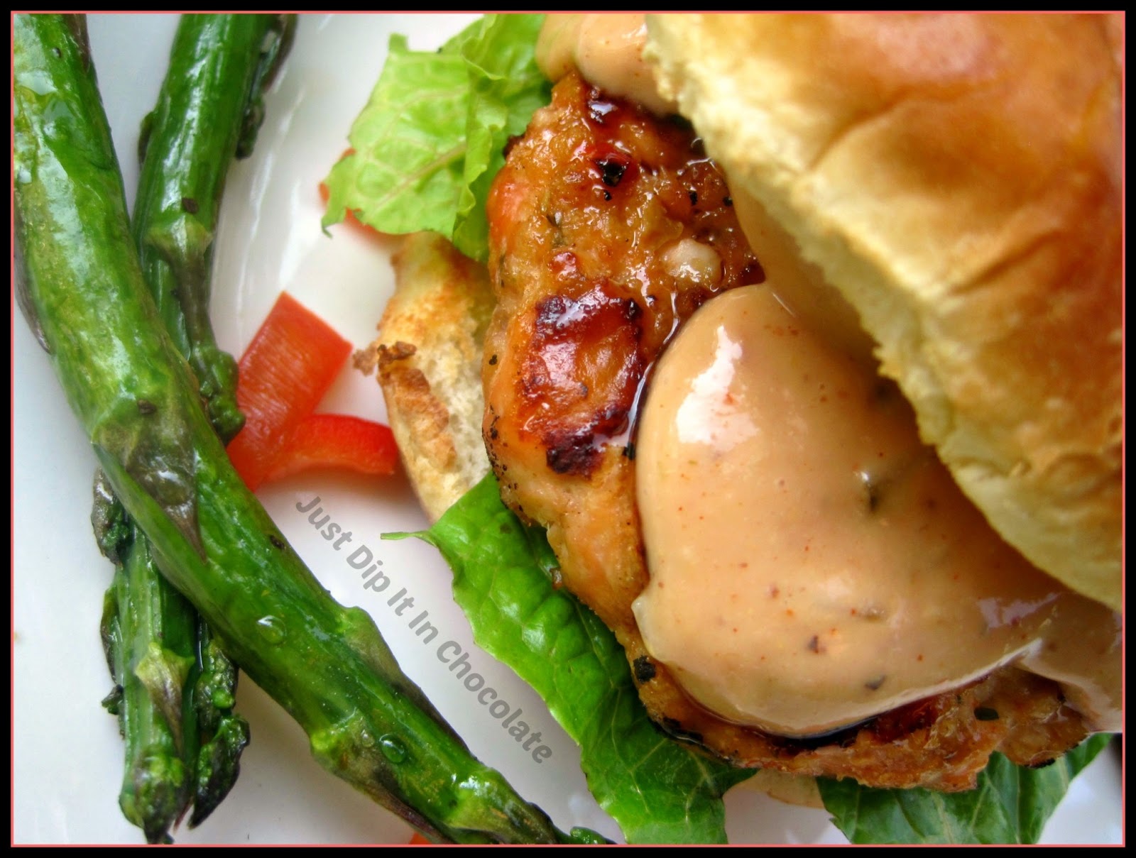 Just Dip It In Chocolate Salmon and Shrimp Burgers Recipe