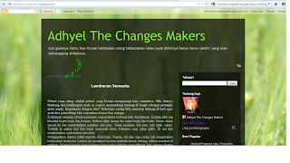 adhyel teks mengikuti arah kursor di blog