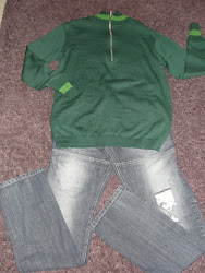 Malha M/L (varias cores) c/ calça Jeans esfoladinha Vakko