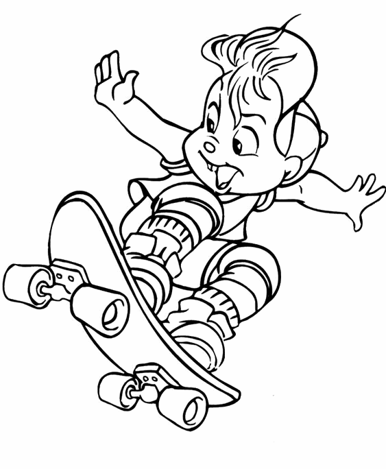 Skateboard Coloring Pages title=