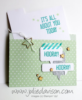 Stampin' Up! VIDEO: Last Chance: Hooray It's Your Day Card Kit - Makes 20 Cards! www.juliedavison.com