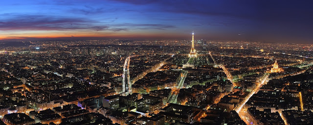 Paris at Night Dual Monitor