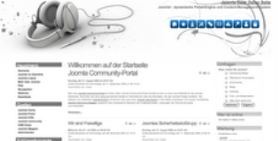 White Headphones Joomla 1.6 & 1.5 Template