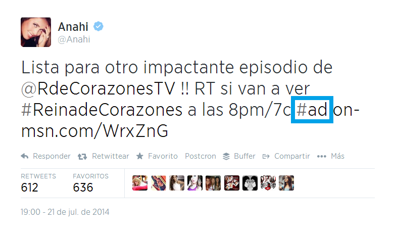 ტელემუნდოს კიდევ ერთი ახალი სახე ანაჰი შემატა Anah%C3%AD+-+tuit+Reina+de+Corazones