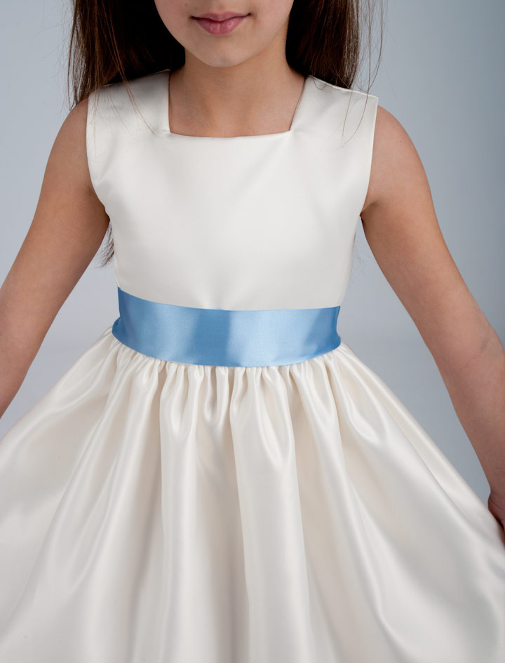 duchess satin flower girl dress