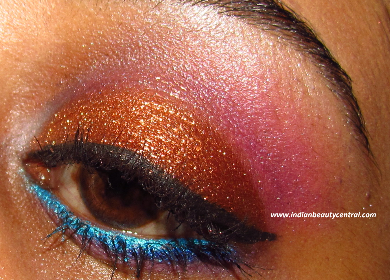Indian Beauty Central MAC Copper Sparkle Eye makeup Look
