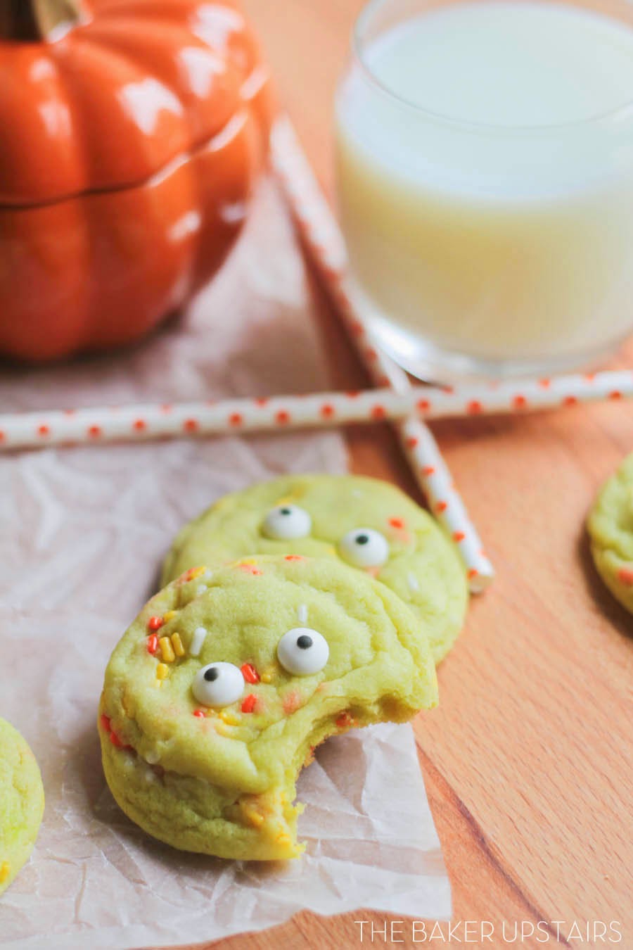 These funfetti monster cookies are delicious, adorable, and easy to make. They're perfect for Halloween!