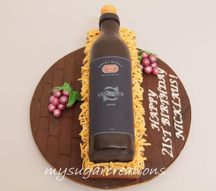 My Sugar Creations (001943746-M): Wine Bottle Cake - Nicklaus